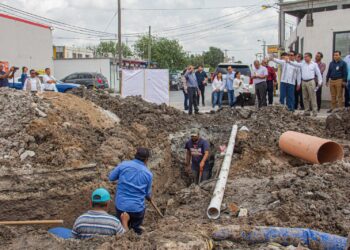 Supervisa alcalde los trabajos de la Junta de Aguas y Drenaje de Matamoros