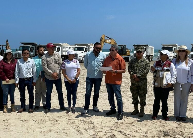 Supervisan Playa Tesoro de Altamira previo a vacaciones de Semana Santa
