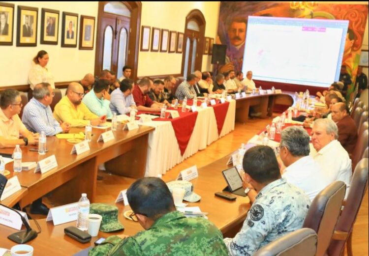 Sesiona Mesa de Seguridad Municipal de Cd. Victoria