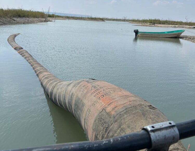 En marcha obras de desazolve del acueducto Presa V. Guerrero-Cd. Victoria