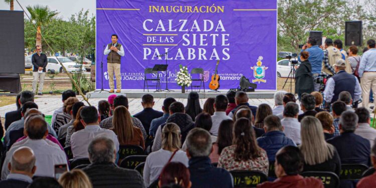 Inauguran en Matamoros la “Calzada de las Siete Palabras”, obra monumental de relieve mundial