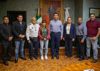 Recibe Alcalde Mario López a Presidente de Federación Mexicana de Levantamiento de Pesas