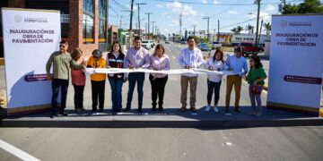 Entrega Mario López nuevas obras de pavimentación en Matamoros 