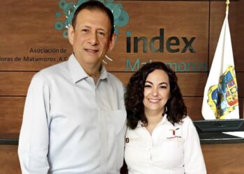Secretaria del Trabajo Olga Sosa, sostiene reunión con Roberto Mattus director de INDEX Matamoros
