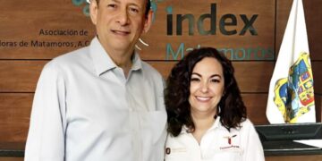 Secretaria del Trabajo Olga Sosa, sostiene reunión con Roberto Mattus director de INDEX Matamoros