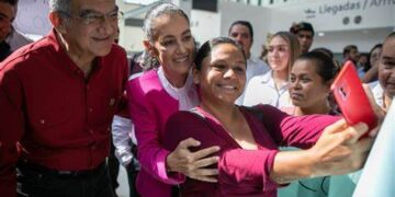 La Corcholata Claudia Sheinbaum imparte una conferencia en Reynosa 
