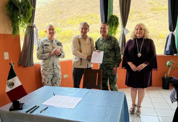 Firma Gobernador convenio con Fuerzas Armadas para fortalecer la seguridad