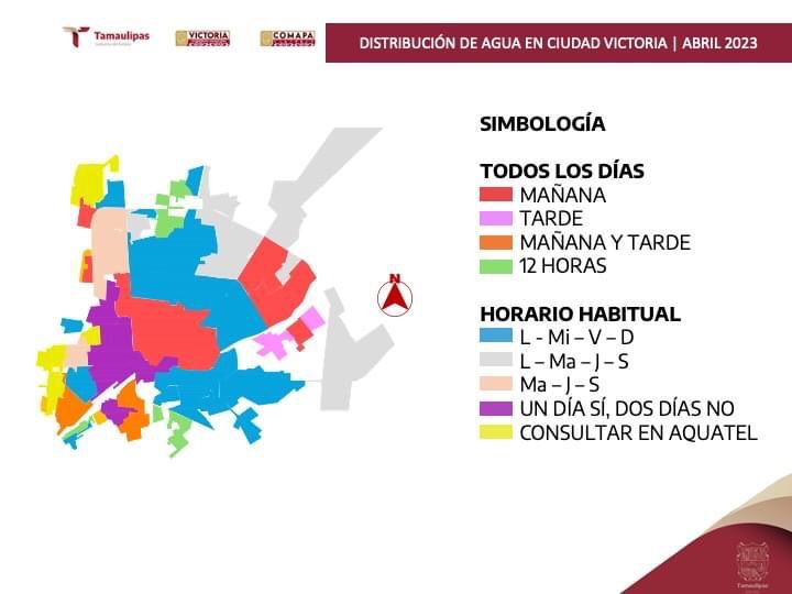 Define COMAPA nuevo programa de tandeo en abasto de agua a Victoria