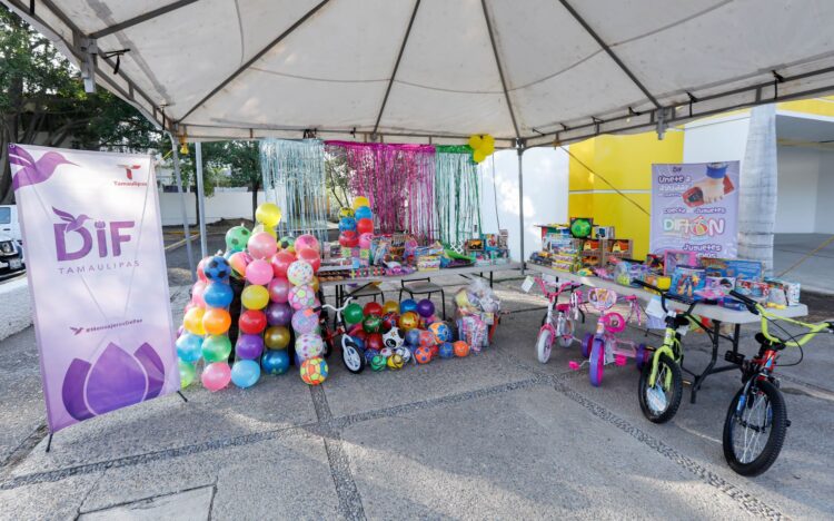 Entrega DIF Tamaulipas 20 mil juguetes durante la “Ruta de la Niñez”