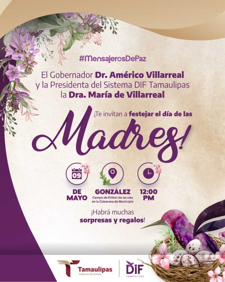Festejarán Dr. Américo y Dra. María a las madres de González