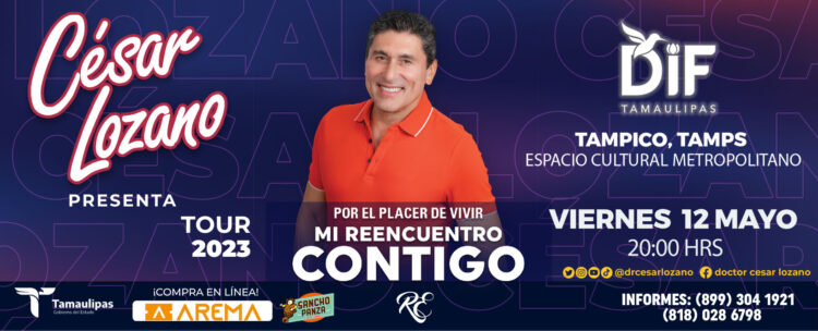 Invita DIF Tamaulipas a conferencia de César Lozano en Tampico el 12 de mayo