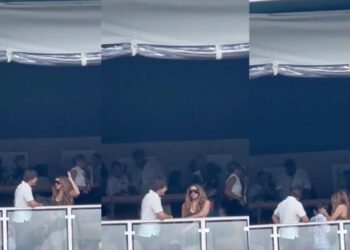 Captan a Tom Cruise junto Shakira en el GP de Miami