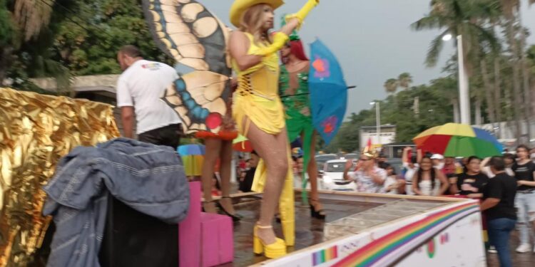 Marcha comunidad lésbico-gay del Paseo Méndez al Patinadero en Victoria