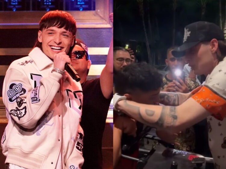 Peso Pluma tiene conmovedor gesto con uno de sus fans; “Dios te bendiga”
