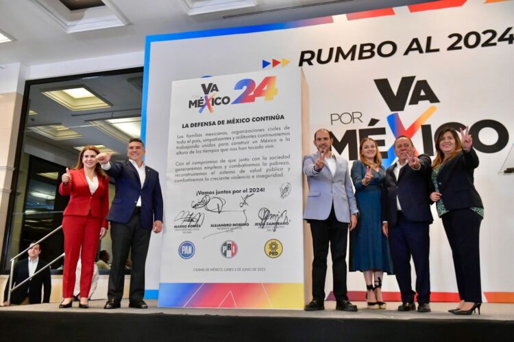 Firma coalición “Va por México” Acuerdo 2024, para candidatura con participación de todos