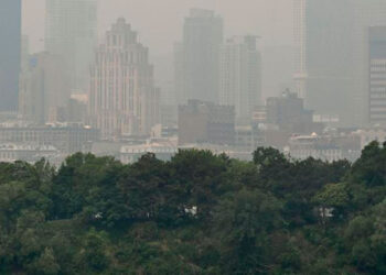 España afectada por el humo de los incendios en Canadá