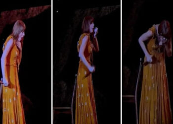 Taylor Swift se traga un insecto durante concierto en Chicago