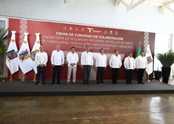 Firman convenio en seguridad gobiernos de Tamaulipas, Veracruz, San Luis Potosí y Nuevo León