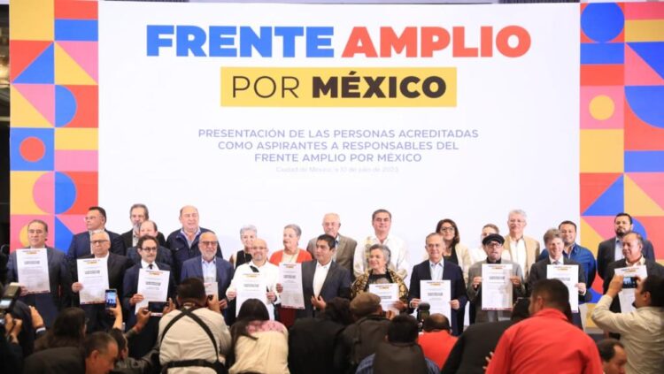 Van trece “corcholatas” por la candidatura presidencial del Frente Amplio por México