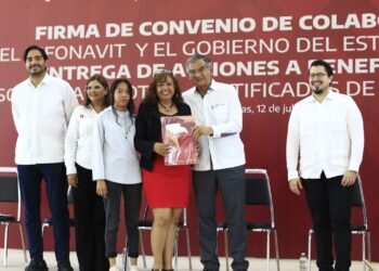 Firman Gobierno de Tamaulipas e INFONAVIT convenio para beneficiar a 115 mil obreros