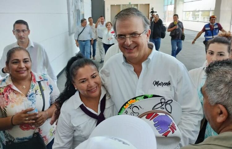 Marcelo Ebrard revela en Tampico que va arriba en la percepción del pueblo