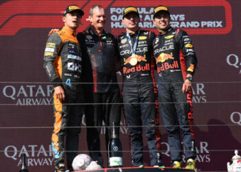 El mexicano Checo Pérez se sube al podio en el Gran Premio de Hungría