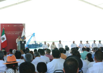 Arranca dragado del canal de navegación del Puerto del Norte de Matamoros,  Tamaulipas