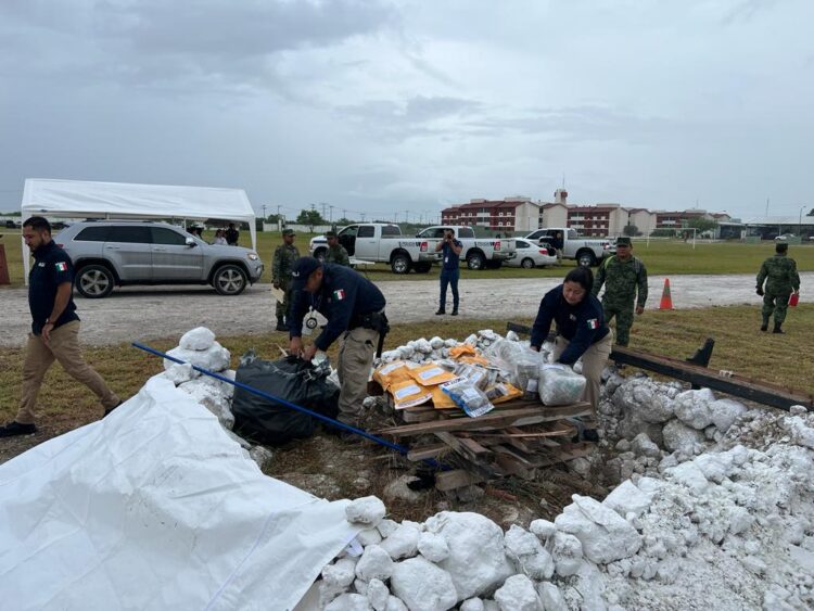 Incineran droga asegurada en Matamoros, Tamaulipas