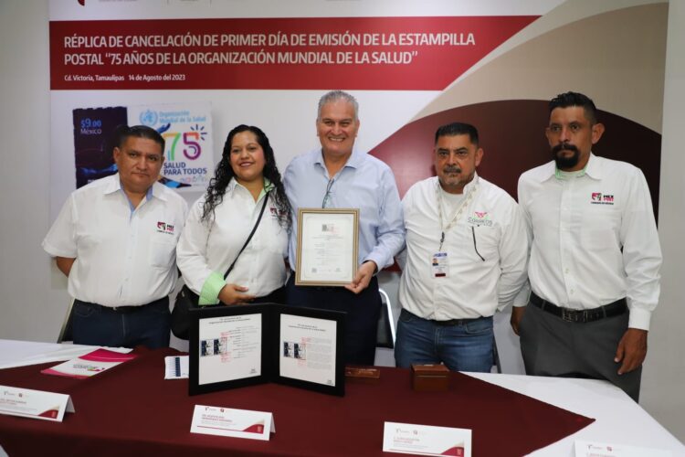 Presentan SST Y SEPOMEX emisión especial de estampilla postal 