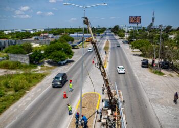 Avanza Gobierno de Matamoros en modernización del sistema de alumbrado público