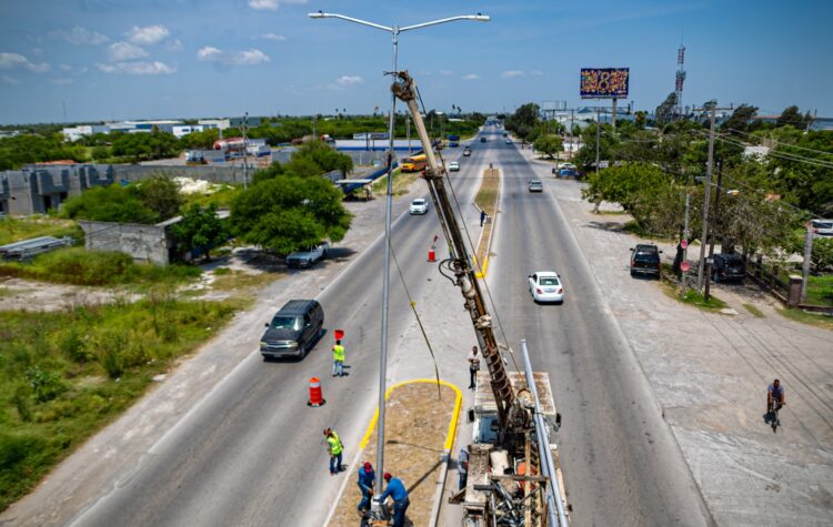 Avanza Gobierno de Matamoros en modernización del sistema de alumbrado público