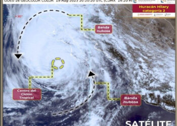 Huracán Hilary  pega a Baja California Sur, reportan primer muerto