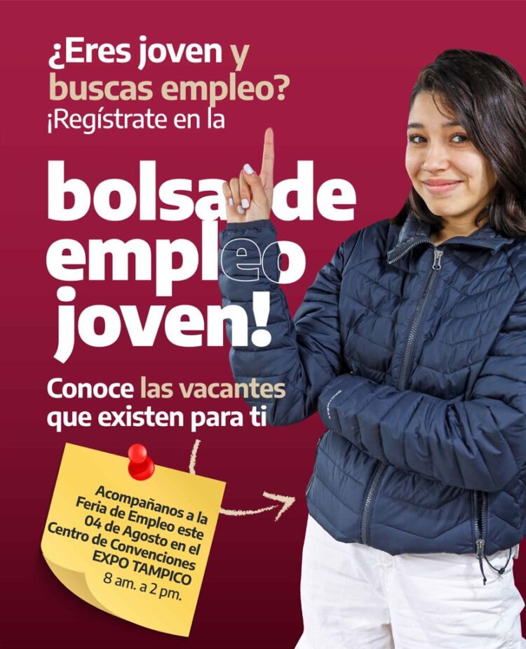  Realizarán Feria del Empleo para jóvenes de Tamaulipas