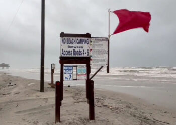 Tormenta tropical ‘Harold’ toca tierra en costas de la Isla del Padre, Texas