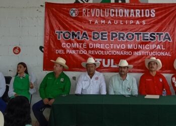 Presiden Antonio Verdín y Jaqueline Tovar el PRI de Tula, Tamaulipas