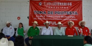 Presiden Antonio Verdín y Jaqueline Tovar el PRI de Tula, Tamaulipas