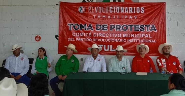 Presiden Antonio Verdín y Jaqueline Tovar el PRI de Tula, Tamaulipas