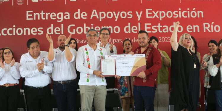 Ordena Américo Villarreal reforzar seguridad en Río Bravo y entrega obras