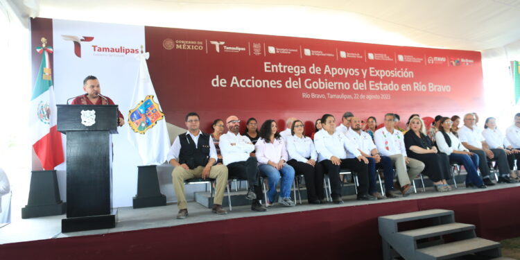 Ordena Américo Villarreal reforzar seguridad en Río Bravo y entrega obras