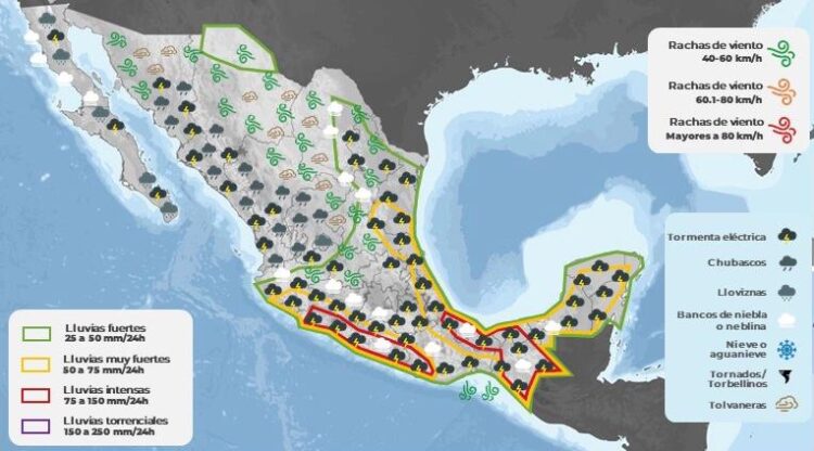 Continuarán lluvias en Tamaulipas por efecto de tormenta “Harold”