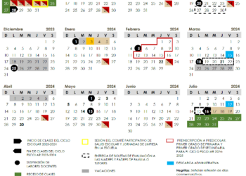 Puentes, días festivos y vacaciones según el calendario SEP 2023/24