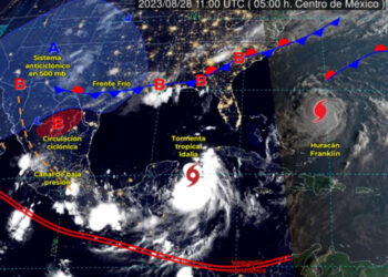 ‘Franklin’ ya es categoría 4 y es el primer gran huracán del Atlántico en 2023
