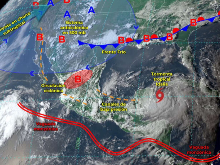 Tormenta Tropical ‘Idalia’ provocará lluvias en Península de Yucatán 