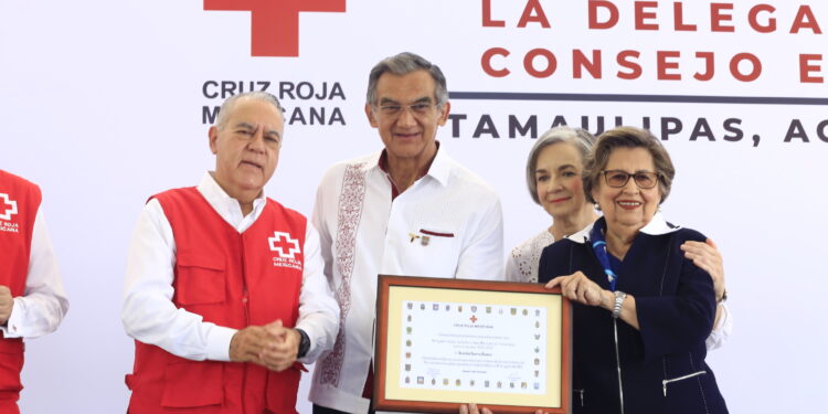 Se compromete Américo Villarreal a que nada falte a la Cruz Roja en Tamaulipas
