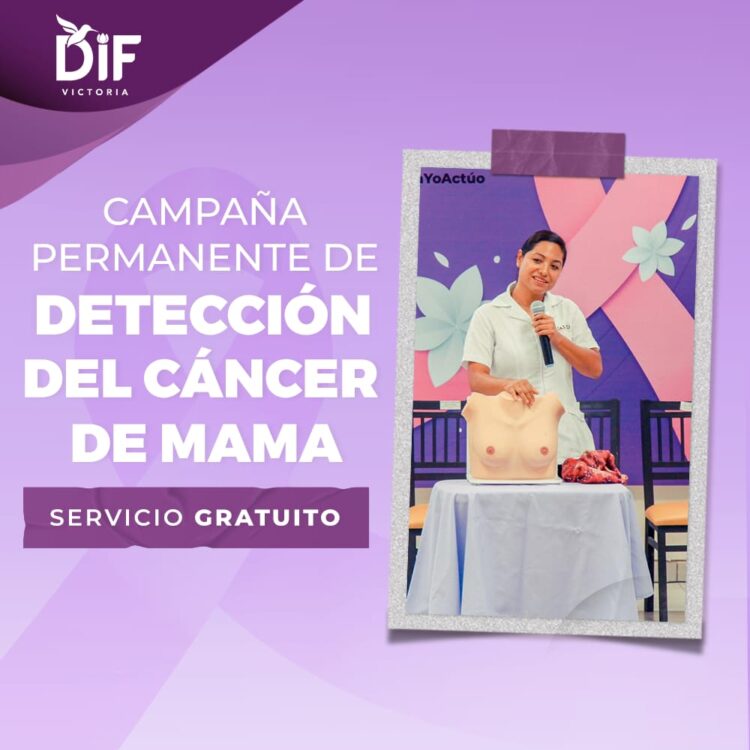 Unen esfuerzos DIF Victoria y UNEME DEDICAM contra el cáncer de mama.