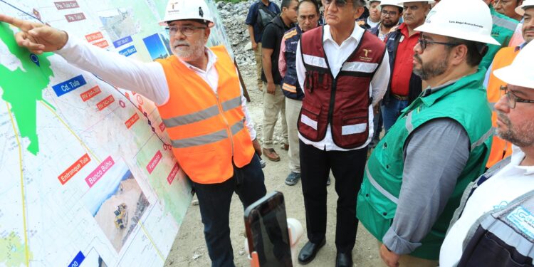Supervisa gobernador de Tamaulipas avance del mega-tunel de nueva autopista Mante-Ocampo-Tula