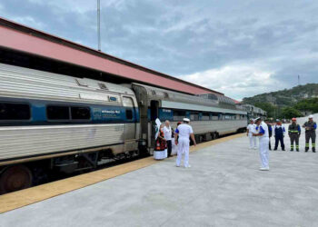 AMLO  realiza recorrido de prueba en el Tren Interoceánico del Istmo de Tehuantepec