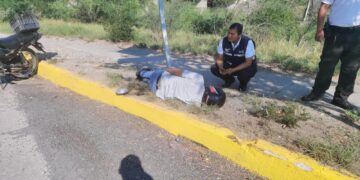 Derrapa motociclista en el Boulevard “José López Portillo”