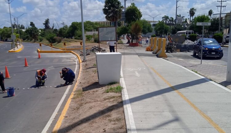Realiza Gobierno de Matamoros trabajos para agilizar tráfico vehicular en el Puente Viejo