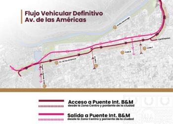 Precisan circulación definitiva en área del Puente Viejo Internacional en Matamoros
